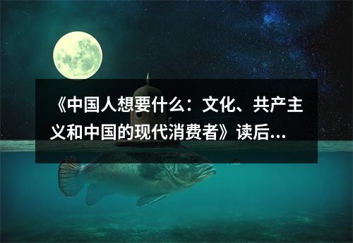《中國(guó)人想要什么：文化、共產(chǎn)主義和中國(guó)的現(xiàn)代消費(fèi)者》讀后感：觸摸時(shí)代的脈搏 (1250字)