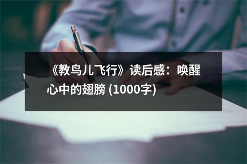 《教鳥兒飛行》讀后感：喚醒心中的翅膀 (1000字)