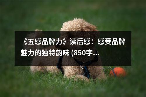 《五感品牌力》讀后感：感受品牌魅力的獨(dú)特韻味 (850字)