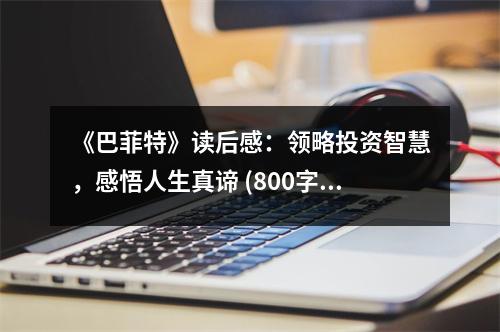 《巴菲特》讀后感：領(lǐng)略投資智慧，感悟人生真諦 (800字)