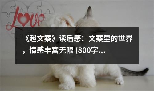 《超文案》讀后感：文案里的世界，情感豐富無(wú)限 (800字)