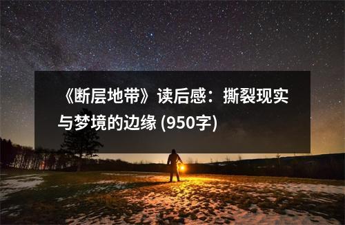 《斷層地帶》讀后感：撕裂現(xiàn)實(shí)與夢(mèng)境的邊緣 (950字)