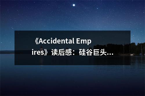 《Accidental Empires》讀后感：硅谷巨頭背后的偶然與必然 (700字)