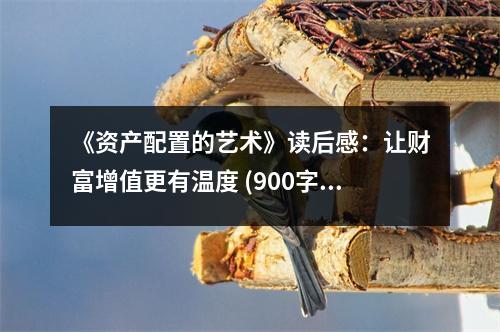 《資產(chǎn)配置的藝術(shù)》讀后感：讓財(cái)富增值更有溫度 (900字)