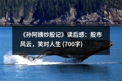 《孫阿姨炒股記》讀后感：股市風(fēng)云，笑對人生 (700字)