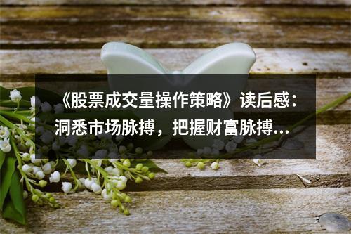 《股票成交量操作策略》讀后感：洞悉市場脈搏，把握財富脈搏 (900字)