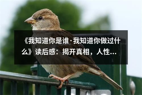 《我知道你是誰(shuí)·我知道你做過什么》讀后感：揭開真相，人性的光輝 (800字)
