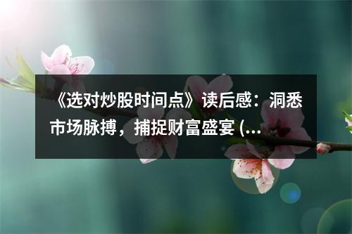 《選對炒股時間點》讀后感：洞悉市場脈搏，捕捉財富盛宴 (850字)