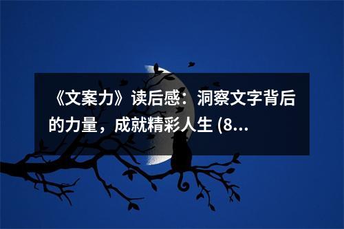 《文案力》讀后感：洞察文字背后的力量，成就精彩人生 (850字)