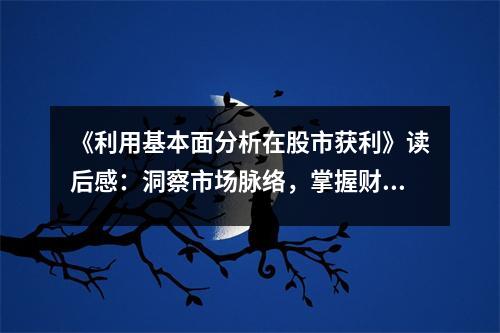 《利用基本面分析在股市獲利》讀后感：洞察市場脈絡(luò)，掌握財(cái)富密碼 (900字)