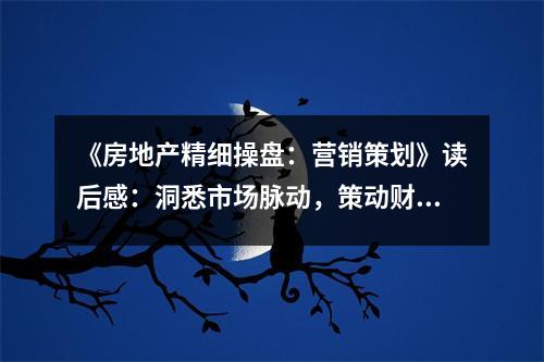 《房地產(chǎn)精細(xì)操盤(pán)：營(yíng)銷(xiāo)策劃》讀后感：洞悉市場(chǎng)脈動(dòng)，策動(dòng)財(cái)富花開(kāi) (850字)