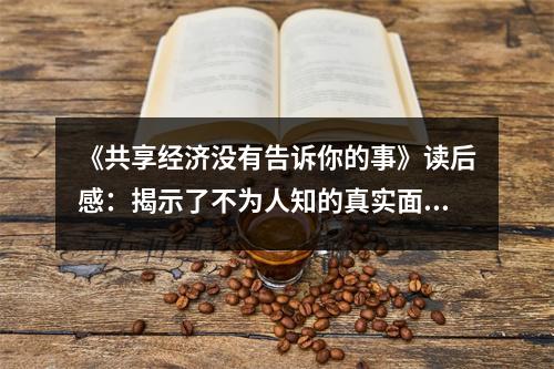 《共享經(jīng)濟(jì)沒(méi)有告訴你的事》讀后感：揭示了不為人知的真實(shí)面 (950字)