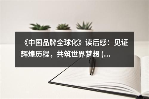 《中國品牌全球化》讀后感：見證輝煌歷程，共筑世界夢想 (900字)