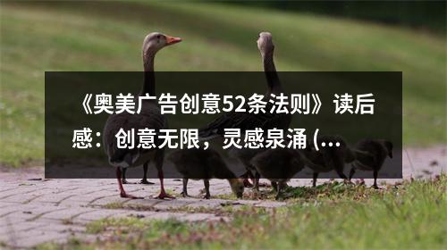 《奧美廣告創(chuàng)意52條法則》讀后感：創(chuàng)意無限，靈感泉涌 (900字)