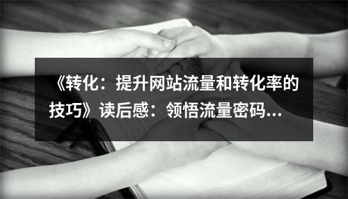 《轉(zhuǎn)化：提升網(wǎng)站流量和轉(zhuǎn)化率的技巧》讀后感：領(lǐng)悟流量密碼，開啟轉(zhuǎn)化之門 (850字)
