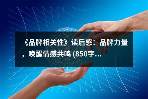《品牌相關(guān)性》讀后感：品牌力量，喚醒情感共鳴 (850字)