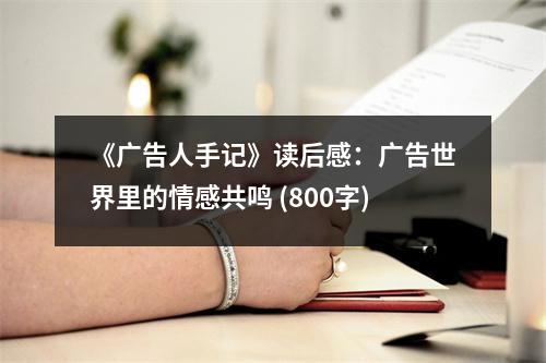 《廣告人手記》讀后感：廣告世界里的情感共鳴 (800字)