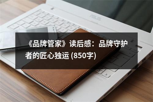 《品牌管家》讀后感：品牌守護者的匠心獨運 (850字)