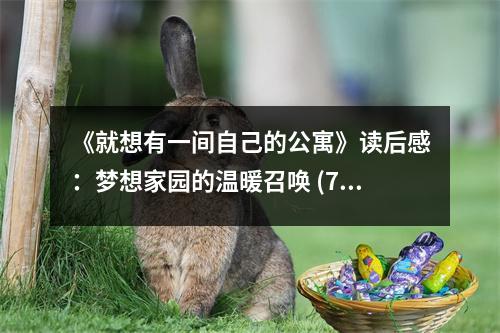 《就想有一間自己的公寓》讀后感：夢想家園的溫暖召喚 (750字)