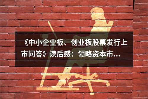 《中小企業(yè)板、創(chuàng)業(yè)板股票發(fā)行上市問答》讀后感：領(lǐng)略資本市場魅力 (850字)
