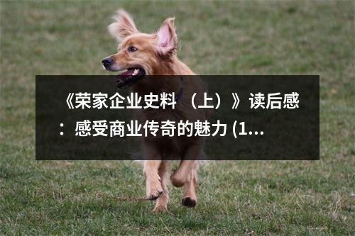 《榮家企業(yè)史料 （上）》讀后感：感受商業(yè)傳奇的魅力 (1150字)