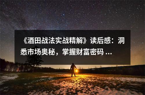 《酒田戰(zhàn)法實戰(zhàn)精解》讀后感：洞悉市場奧秘，掌握財富密碼 (950字)