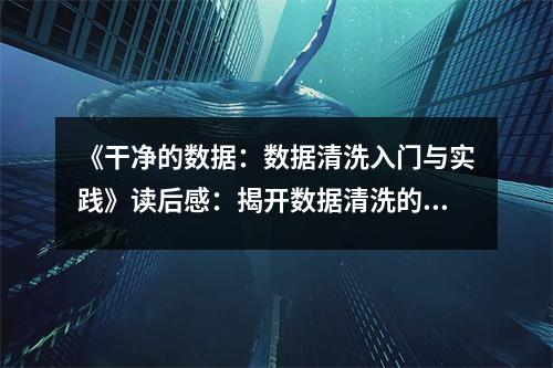 《干凈的數(shù)據(jù)：數(shù)據(jù)清洗入門(mén)與實(shí)踐》讀后感：揭開(kāi)數(shù)據(jù)清洗的神秘面紗 (850字)