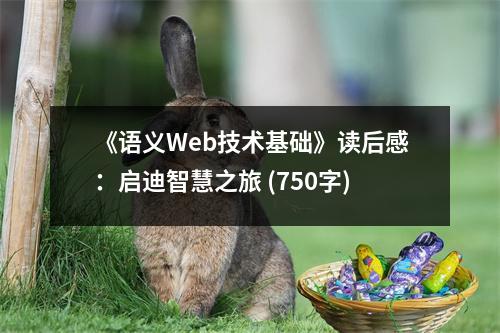 《語(yǔ)義Web技術(shù)基礎(chǔ)》讀后感：?jiǎn)⒌现腔壑?(750字)