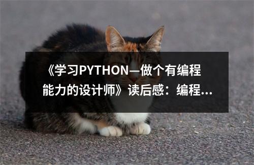 《學(xué)習(xí)PYTHON—做個有編程能力的設(shè)計師》讀后感：編程之美，點亮設(shè)計夢想 (600字)