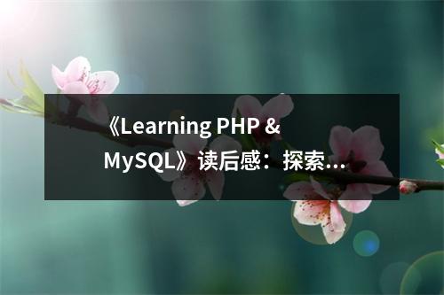《Learning PHP & MySQL》讀后感：探索編程世界，心潮澎湃 (650字)