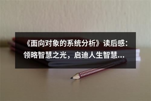 《面向?qū)ο蟮南到y(tǒng)分析》讀后感：領(lǐng)略智慧之光，啟迪人生智慧 (700字)
