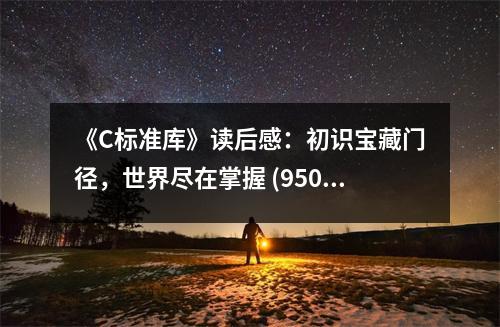 《C標(biāo)準(zhǔn)庫(kù)》讀后感：初識(shí)寶藏門徑，世界盡在掌握 (950字)