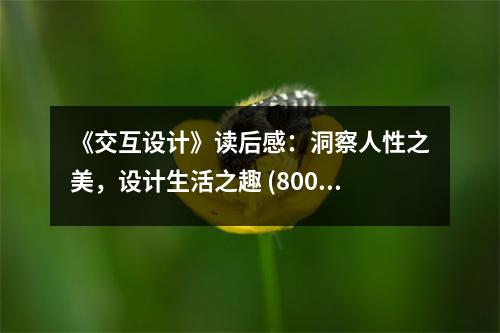 《交互設(shè)計(jì)》讀后感：洞察人性之美，設(shè)計(jì)生活之趣 (800字)