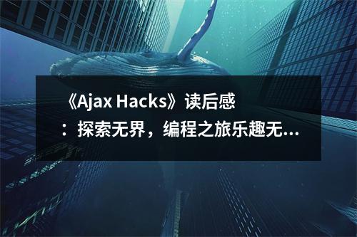 《Ajax Hacks》讀后感：探索無界，編程之旅樂趣無窮 (800字)