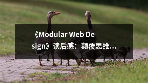 《Modular Web Design》讀后感：顛覆思維，重構(gòu)未來(lái) (950字)