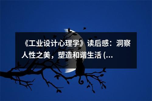 《工業(yè)設(shè)計(jì)心理學(xué)》讀后感：洞察人性之美，塑造和諧生活 (750字)