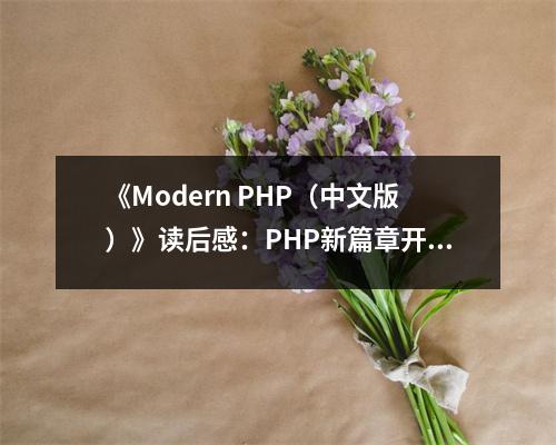 《Modern PHP（中文版）》讀后感：PHP新篇章開(kāi)啟 (650字)