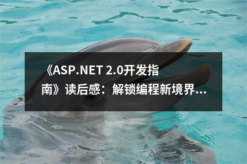 《ASP.NET 2.0開發(fā)指南》讀后感：解鎖編程新境界 (700字)