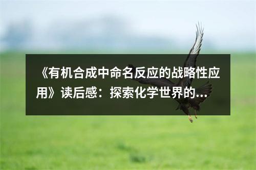 《有機合成中命名反應(yīng)的戰(zhàn)略性應(yīng)用》讀后感：探索化學(xué)世界的奇妙之旅 (800字)