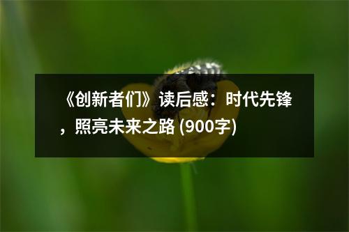 《創(chuàng)新者們》讀后感：時代先鋒，照亮未來之路 (900字)
