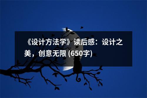 《設(shè)計(jì)方法學(xué)》讀后感：設(shè)計(jì)之美，創(chuàng)意無(wú)限 (650字)