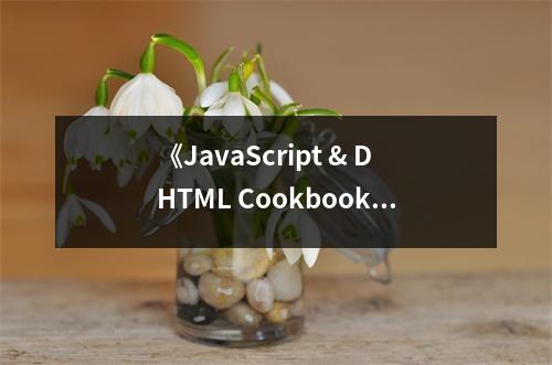 《JavaScript & DHTML Cookbook》讀后感：書海泛舟收獲滿滿 (750字)