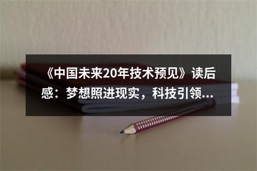 《中國未來20年技術(shù)預(yù)見》讀后感：夢想照進現(xiàn)實，科技引領(lǐng)未來 (750字)