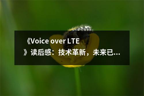 《Voice over LTE》讀后感：技術(shù)革新，未來已來 (800字)