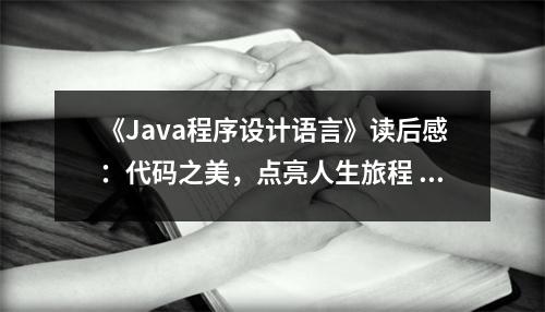 《Java程序設(shè)計(jì)語(yǔ)言》讀后感：代碼之美，點(diǎn)亮人生旅程 (800字)