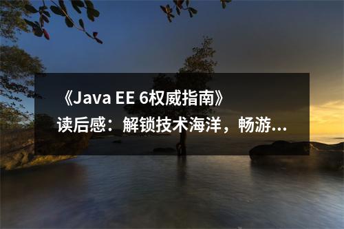 《Java EE 6權(quán)威指南》讀后感：解鎖技術(shù)海洋，暢游編程人生 (850字)