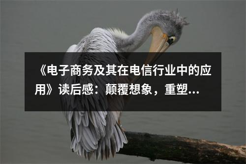 《電子商務(wù)及其在電信行業(yè)中的應(yīng)用》讀后感：顛覆想象，重塑未來 (1150字)