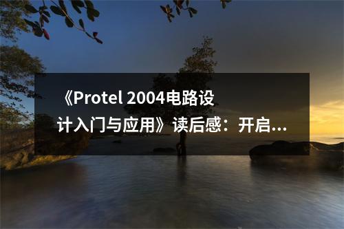 《Protel 2004電路設(shè)計入門與應(yīng)用》讀后感：開啟電子世界的奧秘之旅 (800字)