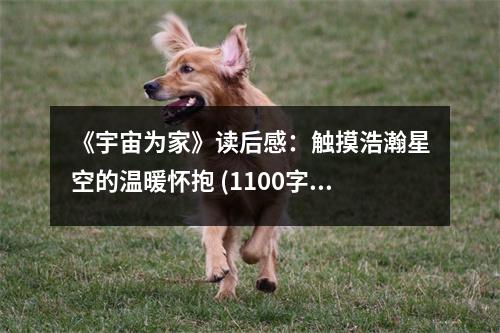 《宇宙為家》讀后感：觸摸浩瀚星空的溫暖懷抱 (1100字)