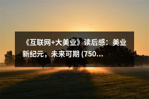 《互聯(lián)網(wǎng)+大美業(yè)》讀后感：美業(yè)新紀(jì)元，未來可期 (750字)